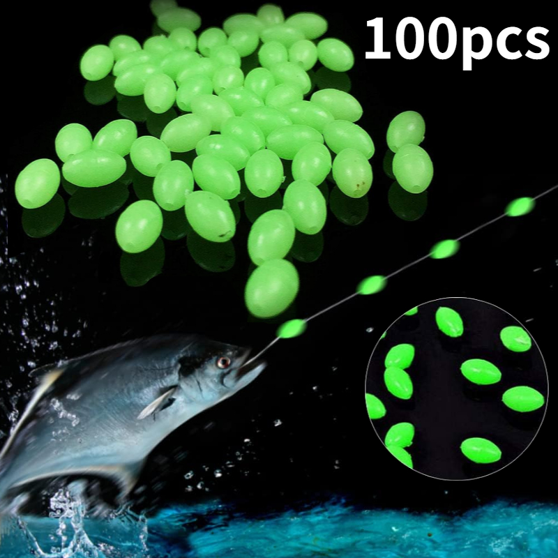 Fishing Lure Topwater - 100 pcs/lot ovale nuit lumineuse perles