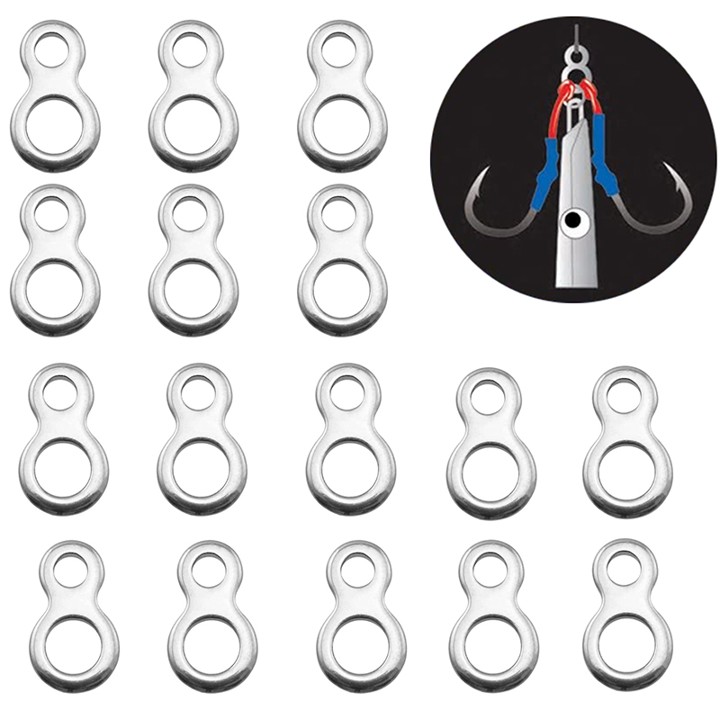 Fishing Lure Jig - Anneau solide en acier inoxydable pour