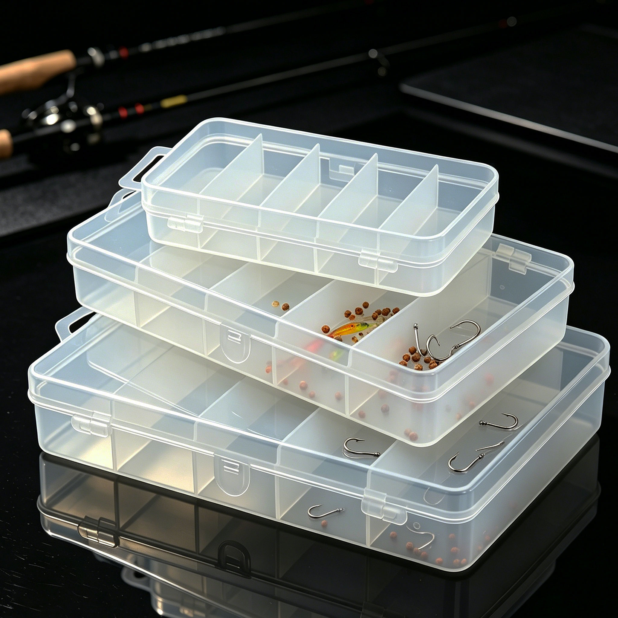 Fishing Lure Box - 1/3 pièces, 3 tailles d'appâts de