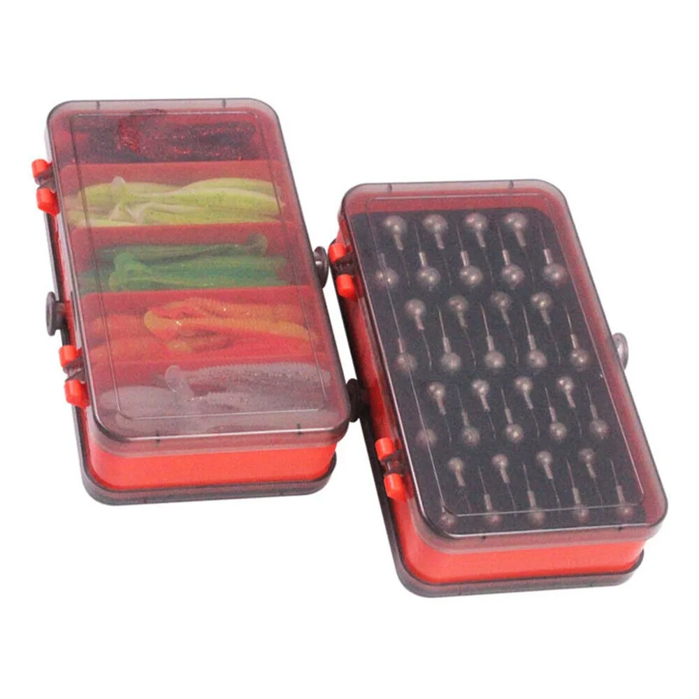 Fishing Lure Soft Plastic - Boîte à appâts fendue Double face