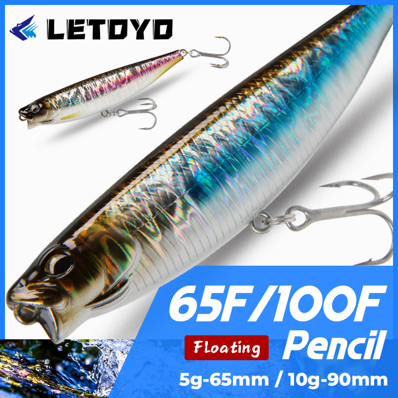 LETOYO 65mm 5g/90mm 10g Surfac - Fishing Lure Topwater avis et prix