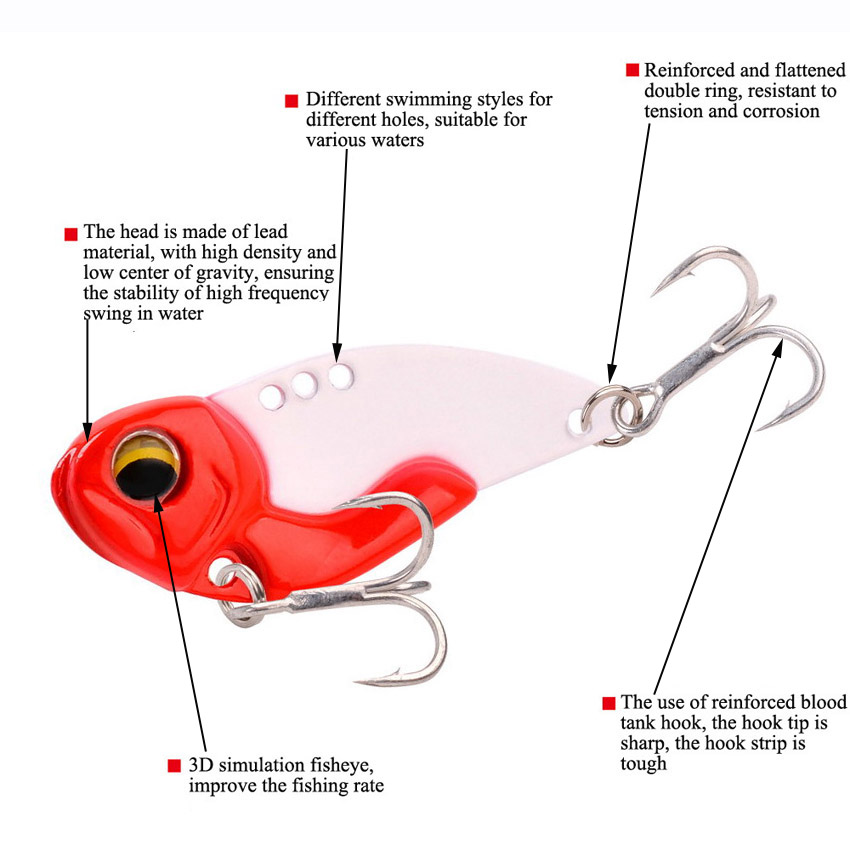 6 pièces métal VIB leurres de  - Fishing Lure Blade Bait avis et prix