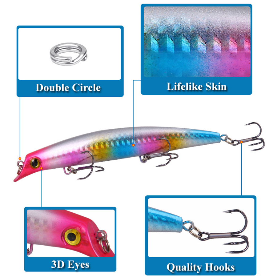 6 pièces Crankbaits leurres de - Fishing Lure Popper avis et prix