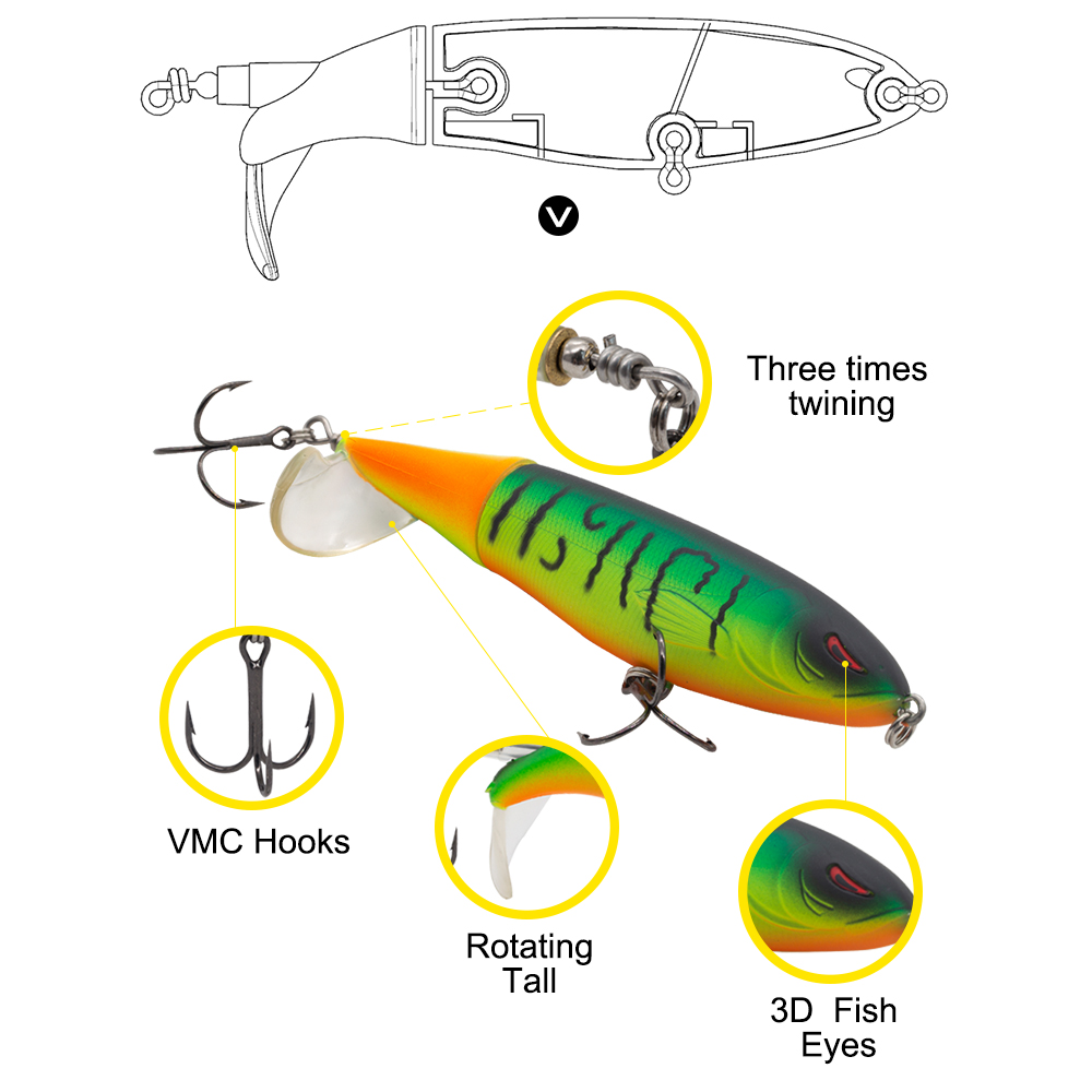 Hunthouse Whopper Plopper cray - Fishing Lure Popper avis et prix