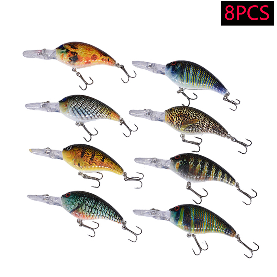 Lot de 8 leurres de pêche arti - Fishing Lure Jerkbait avis et prix